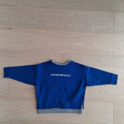 FELPA EMPORIO ARMANI BLU PER BAMBINO 4 ANNI