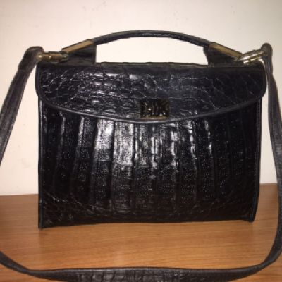 Borsa rigida a mano in coccodrillo