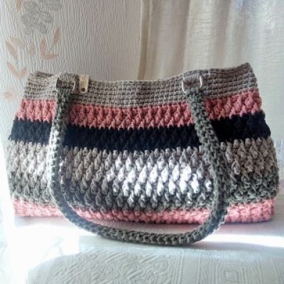 BORSA RETTANGOLARE A RIGHE