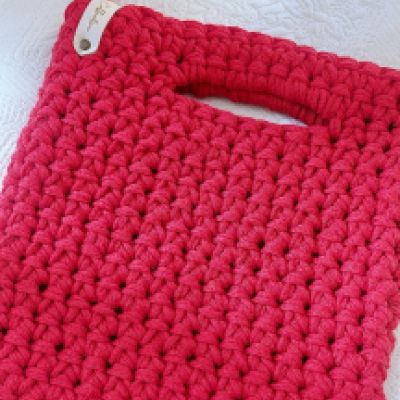 MINI TRACOLLA ROSSA COTONE RICICLATO