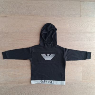 FELPA EMPORIO ARMANI NERA PER BAMBINO 6 ANNI