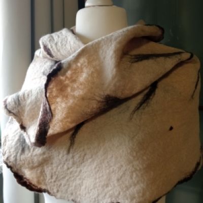 Sciarpa calda invernale in feltro lana Merino