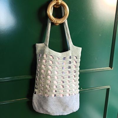 Borsina in tela e uncinetto fatta a mano