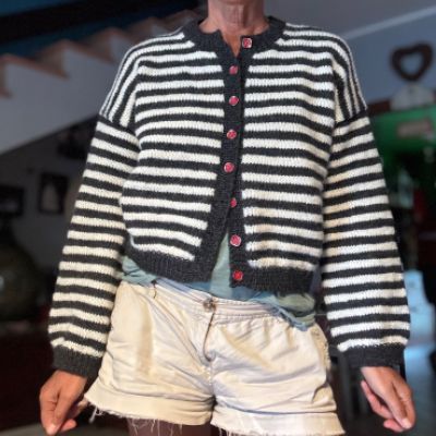 Golf cardigan handmade in lana