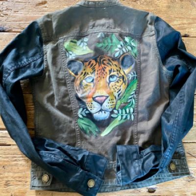 Giubbino jeans  ghepardo