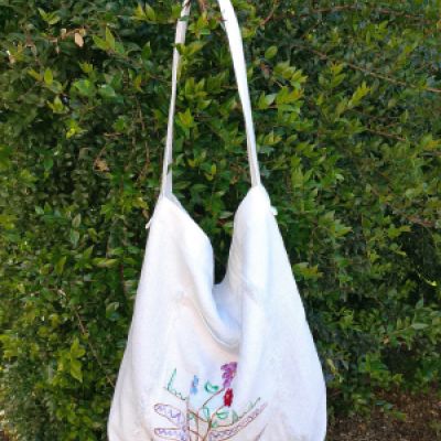 borsa realizzata con tessuti vintage